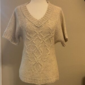 Loft Women's Petite Cable Kniw Sweater, Cream, Size XSP